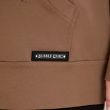 Горнище с цип и джобове - визон