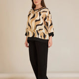 Есенна елегантна блуза - пясъчни фигури