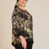 Есенна елегантна блуза - леопардов принт