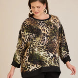 Есенна елегантна блуза - леопардов принт