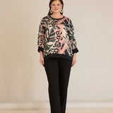 Есенна елегантна блуза - многоцветен