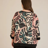 Есенна елегантна блуза - многоцветен