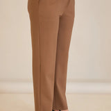 Панталон с ластична талия и права кройка - мока