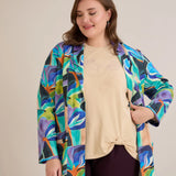 Блуза с атрактивен детайл и камъчета