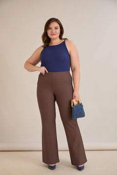 Разкроен от коляното и прибиращ панталон Бориса - визон