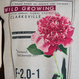 Памучна тениска с щампа - божур