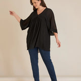 Туника от луксозен шифон с еластичен хастар