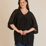 Туника от луксозен шифон с еластичен хастар