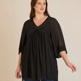 Туника от луксозен шифон с еластичен хастар