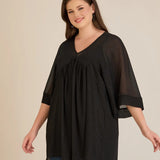 Туника от луксозен шифон с еластичен хастар