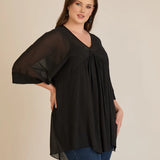 Туника от луксозен шифон с еластичен хастар