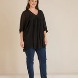 Туника от луксозен шифон с еластичен хастар