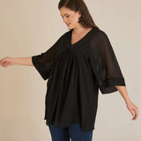 Туника от луксозен шифон с еластичен хастар