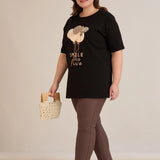 Памучна тениска с щампа Smile