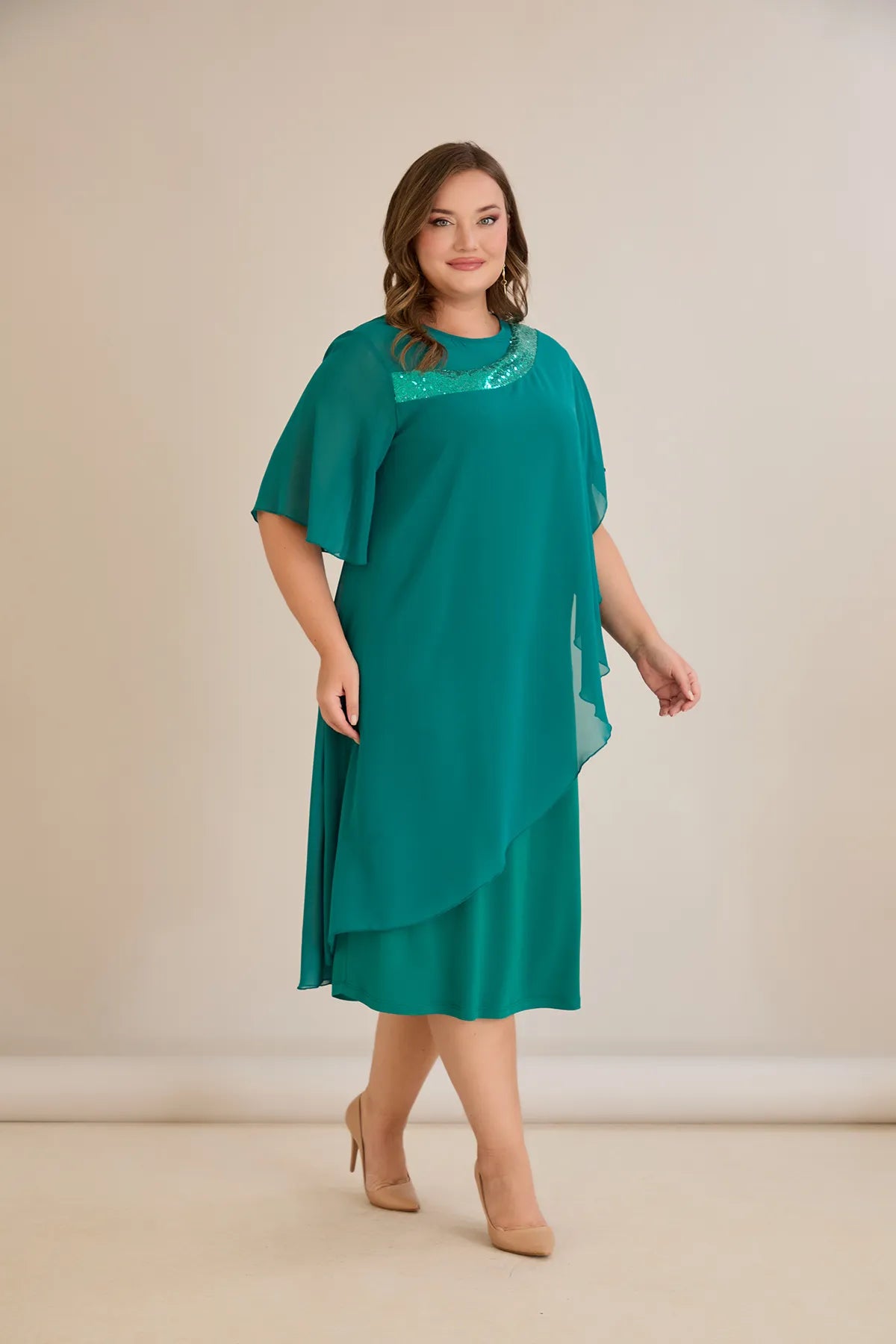 Рокля в големи размери за празници и сватби,  кръщенета