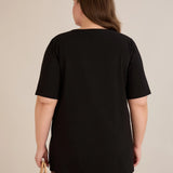 Памучна тениска с щампа Smile