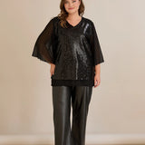 Празнична туника от шифон с пайети