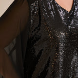 Празнична туника от шифон с пайети