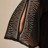 Официална туника с шифонени ръкави и камъчета