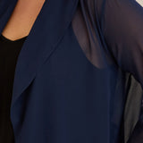 Празнична наметка от шифон - тъмносин