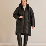 Кожен подплатен клин с ефектна мрежа и висока талия