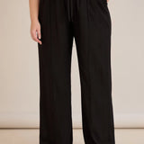 Елегантен сет две части от лен и вискоза - черен