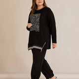 Tуника от еластична вискоза с авторска щампа Bubble Chic