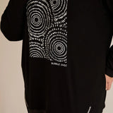 Tуника от еластична вискоза с авторска щампа Bubble Chic