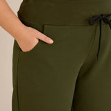 Спортен широк панталон с цепки - каки