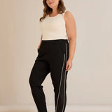 Спортен панталон с блестящ кант