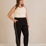 Спортен панталон с блестящ кант