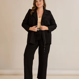 Еластичен пролетен сет сако + панталон