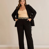 Еластичен пролетен сет сако + панталон