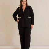 Еластичен пролетен сет сако + панталон