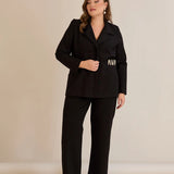 Еластичен пролетен сет сако + панталон