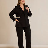 Еластичен пролетен сет сако + панталон