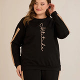 Екип от еластична материя с двоен кант от 2 части