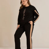 Екип от еластична материя с двоен кант от 2 части