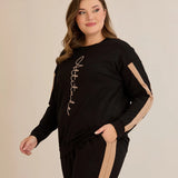 Екип от еластична материя с двоен кант от 2 части