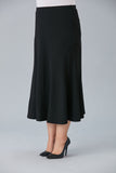 Макси пола с класическа кройка - черен