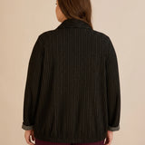 Спортно-елегантно сако райе с ламе