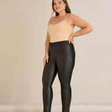 Кожен подплатен клин с ефектна мрежа и висока талия