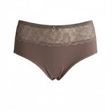 Дълбоки памучни бикини с дантела - френско грозде