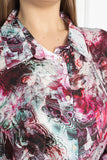 Макси сатенена риза лукс - абстракт лилав