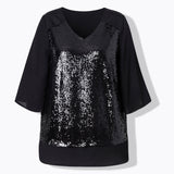 Празнична туника от шифон с пайети