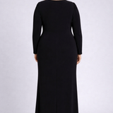 Дълга елегантна рокля от еластична материя