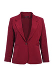 Елегантно сако с хастар - червен в големи размери