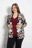 Памучна блуза с дантела - бордо