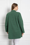 Дънково яке тип риза - тъмнозелен