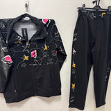 Екип памук от две части с дизайнерска щампа